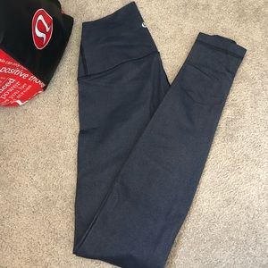Lululemon navy denim high rise wunder under pant